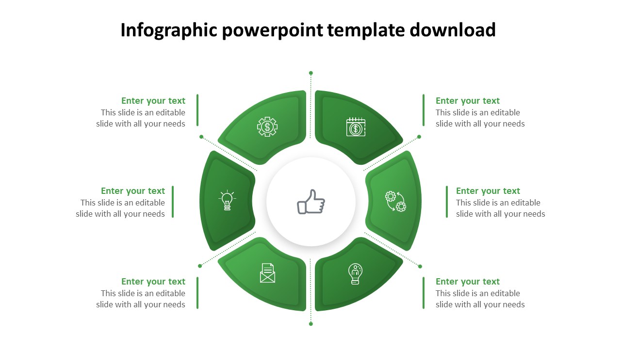 infographic powerpoint template download-green